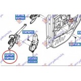 Γρύλλος παραθύρου πίσω ηλεκτρικός δεξιός (χωρίς μοτέρ) Hyundai I10 (PA) 2007-2013