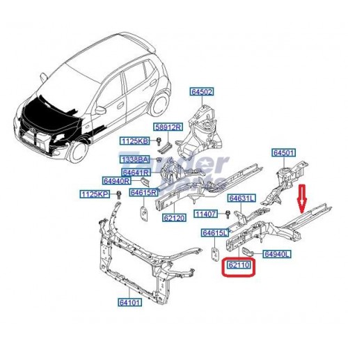 Σασί εμπρός δεξί Hyundai I10 (PA) 2007-2013