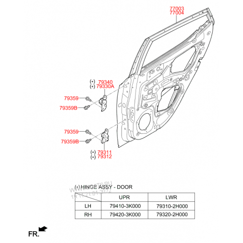 Πόρτα πίσω αριστερή Hyundai I10 (BA,IA) 2013-2019