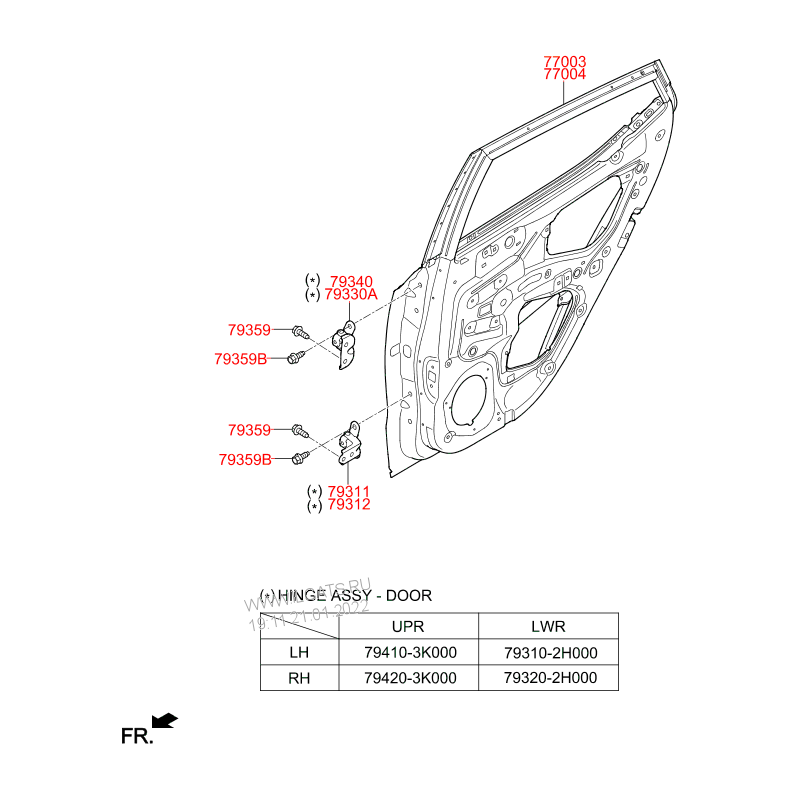 Πόρτα πίσω αριστερή Hyundai I10 (BA,IA) 2013-2019