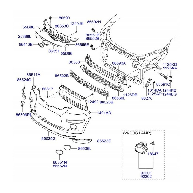 Τραβέρσα εμπρός προφυλακτήρα κάτω Hyundai I10 (AC3,AI3) 2019-