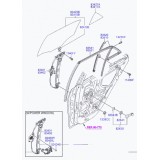 Γρύλλος παραθύρου πίσω μηχανικός δεξιός Hyundai I20 (GB,IB) H/B 2014-2020