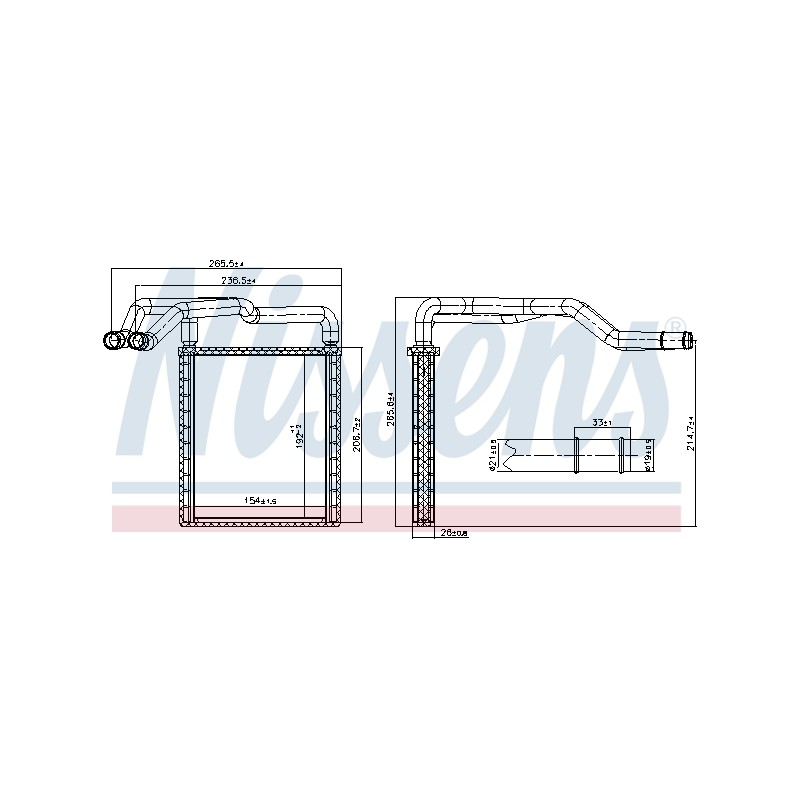 Ψυγείο καλοριφέρ (154X192X26) Hyundai I20 (GB,IB) 2014-2020 (BC3,BI3) 2020-