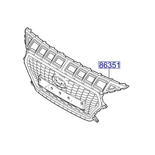 Μάσκα εμπρός (μαύρη) Hyundai I30 (PD,PDE,PDEN) H/B 2017-2020