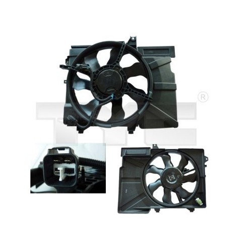 Βεντιλάτερ ψυγείου κομπλέ (απόσταση κάτω βάσεις 230mm) Hyundai Getz (TB) 2002-2010