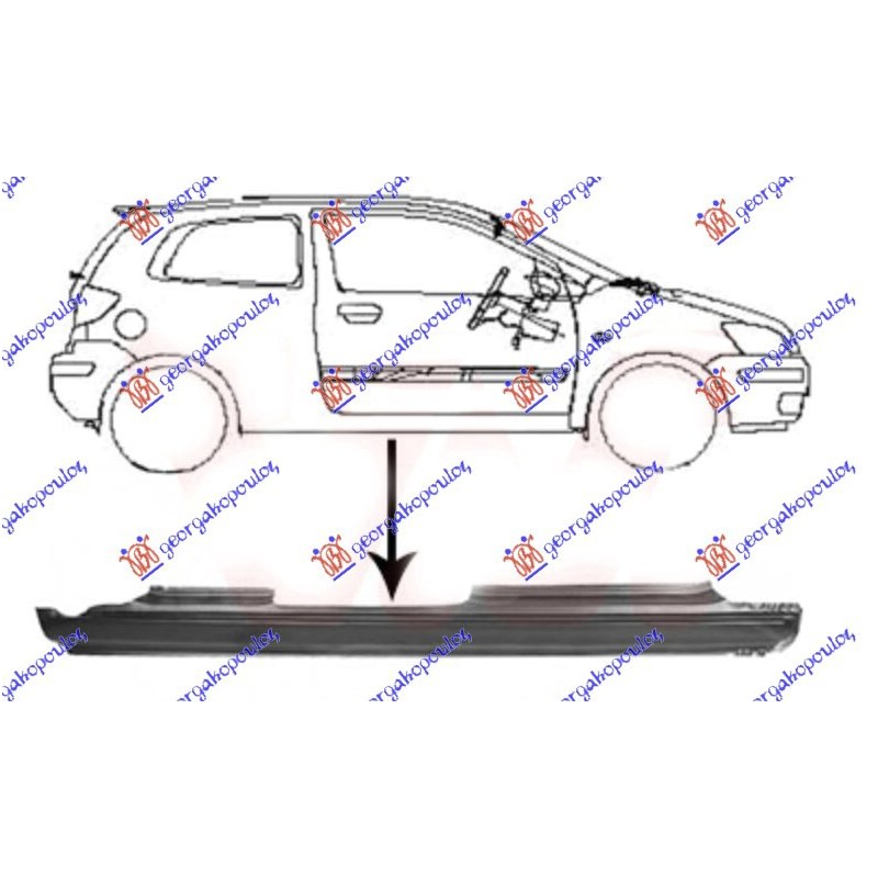 Μαρσπιέ δεξί (5πορτο) Hyundai Getz (TB) 2002-2010