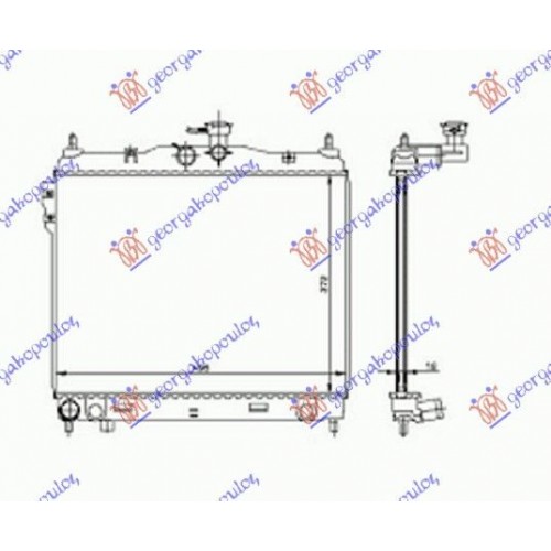 Ψυγείο νερού (50X38) (1.5 & 1.6 Βενζίνη) Hyundai Getz (TB) 2002-2010