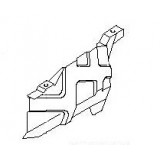 Ποδιά μηχανής πλαστική αριστερή Hyundai Coupe (GK) 2001-2007