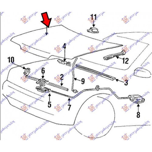 Καπό εμπρός Hyundai Lantra (J-1) 1990-1992