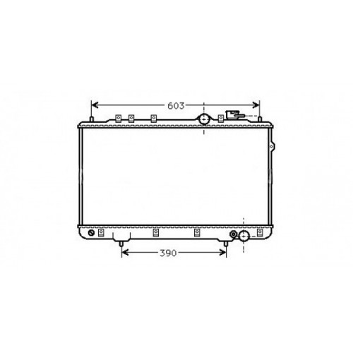 Ψυγείο νερού (67X37,6) Hyundai Lantra (J-1) 1990-1995