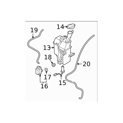 Δοχείο νερού υαλοκαθαριστήρων (με αισθητήρα & μοτέρ) Hyundai Kona (OS,OSE,OSI) 2017-