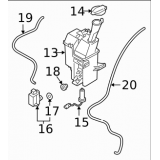 Δοχείο νερού υαλοκαθαριστήρων (με αισθητήρα & μοτέρ) Hyundai Kona (OS,OSE,OSI) 2017-