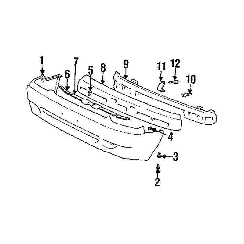 Τραβέρσα εμπρός προφυλακτήρα άνω Hyundai Accent (X-3) 1994-1997