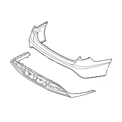 Προφυλακτήρας πίσω (με ενσωματομένο σπόιλερ) Hyundai Sonata (DN8) 2019-