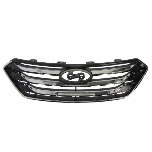 Μάσκα εμπρός μαύρη (με χρώμια) Hyundai Santa Fe (DM,DMA) 2012-2016